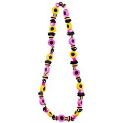 JOE COOL Bead String Necklace Liquorice Allsorts Elasticated Made with Resin