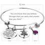 omodofo Birthstone Bracelet You Are Braver Than You Believe Charm Tree of Life Birthday Gift Jewelry for Girls Women