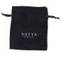 Satya Jewelry Classics Onyx Lotus and Tree of Life Triple-Chain Necklace (18-Inch)