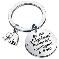 SEIRAA Elephant Gifts Elephant Keychain Be an Elephant Powerful Intelligent and Bold Inspirational Gift for Graduate Elephant Lovers