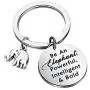SEIRAA Elephant Gifts Elephant Keychain Be an Elephant Powerful Intelligent and Bold Inspirational Gift for Graduate Elephant Lovers
