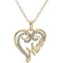 Hallmark Jewelry for Women, Sterling Silver Heart Shaped ‘Mom’ Pendant Necklace