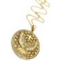 Gold Holy Spirit Big Pendant Necklace Gold Plated Chain 18'' Religious Jewelry