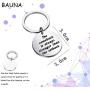 BAUNA Sobriety Keychain Addiction Recovery Jewelry The Comeback is Always Stronger Than The Setback Key Ring Inspirational Quote Empower Gifts