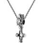 AeraVida Supreme Viking Wolf Thors Cross .925 Sterling Silver Pendant Necklace