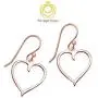 Big Apple Hoops - High Polished Genuine 925 Sterling Silver Lovely Heart Drop Dangle Earrings in 3 Color Rose, Silver or Gold Ideal Gifts for Women, Teens, Men Big Apple Hoops - High Polished Genuine 925 Sterling Silver Lovely Heart Drop Dangle Earrings in 3 Color Rose, Silver or Gold Ideal Gifts for Women, Teens, Men