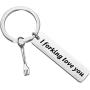 HOLLP Lunch Lady Keychain Gift Lunch Lady Jewelry I Forking Love You Keychain Gift for Lunch Lady Cooker Cafeteria Worker Buffet Workers