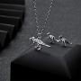 Valentines Day Dinosaur Jewelry Set, 3 Pieces Dinosaur Pendant Necklace and 3 Pairs Dinosaur Earrings