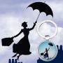 WSNANG Mary Poppins Keychain Practically Perfect in Every Way Mary Poppins Inspirational Gifts for Her