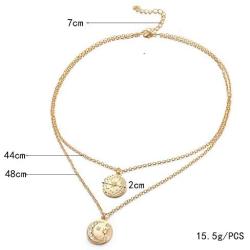 Jovono Boho Multilayered Necklace Star Moon Pendant Jewelry Necklace Chains for Women and Girls (Gold)