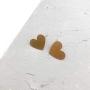 NIEVOS JEWELRY 24k Gold Plated Earring 24k Gold Plated, Thin Design Heart Shaped Earring. Love And Joy Handmade Gift Jewelry Made By Women Designer Love For Her