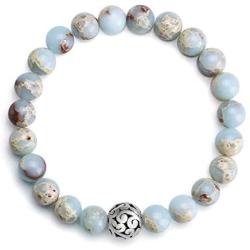 Top Plaza Healing Crystal Stone Bead Stretch Bracelet Elastic Gemstone Beaded Bracelets Yoga Meditation Reiki Balancing Quartz Jewelry for Womens Mens