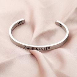 SEIRAA Sole Sister Keychain Running Jewelry Runners Gift Run Shoe Charm Key Chain Inspirational Runner Marathon Gift