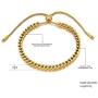 AAABBB Original Design Fashion Stainless Steel Link Chain Bracelets for Women Hiphop/Rock Adjustable Bracelet Jewelry
