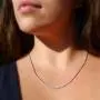 FZTN Jewelry 2mm Diamond Cut 18K Gold or White Gold Plated Twisted Rope Chain Link Necklace for Men Women 18-26 Inches with Strong Solid Clasp