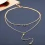 Ajacry Boho Layered Rhinestone Pendant Choker Nceklace Gold Necklaces Chain Choker Accessories Jewelry for Women and Girls Ajacry Boho Layered Rhinestone Pendant Choker Nceklace Gold Necklaces Chain Choker Accessories Jewelry for Women and Girls