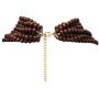 Rosemarie & Jubalee Womens Multi Strand Natural Wood Bead and Disc Necklace and Earrings Bohemian Jewelry Set, 20''-23'' with 3'' Extender