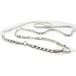 5 Hoops Buddha Amulet Chain THAI BAHT WHITE GOLD GP NECKLACE 26 Inch Jewelry