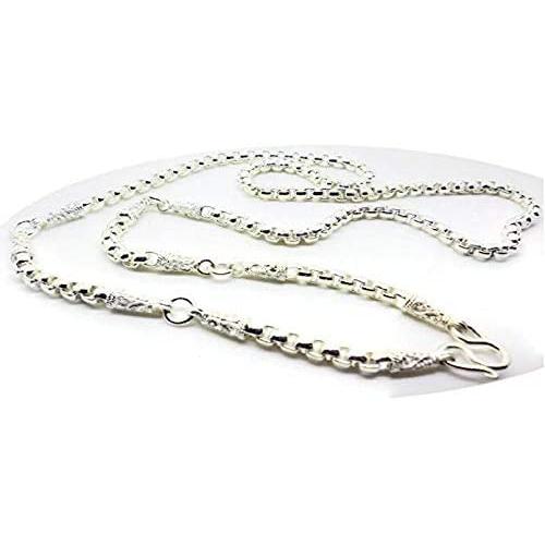 5 Hoops Buddha Amulet Chain THAI BAHT WHITE GOLD GP NECKLACE 26 Inch Jewelry