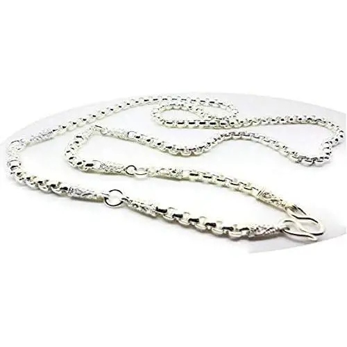 5 Hoops Buddha Amulet Chain THAI BAHT WHITE GOLD GP NECKLACE 26 Inch Jewelry 5 Hoops Buddha Amulet Chain THAI BAHT WHITE GOLD GP NECKLACE 26 Inch Jewelry