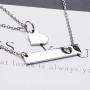 Fanery Sue Personalized Custom Engraved Name 316L Stainless Steel Horizontal Bar Necklace