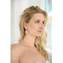 Mariell Victorian Scrolls Cubic Zirconia Wedding Bridal & Prom Chandelier Pierced or Clip-On Earrings