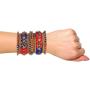 Efulgenz Fashion Jewelry Indian Bollywood Gold Plated Crystal Beaded Multicolor Silk Thread Tassel Bracelet Bangle Set