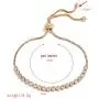 Celeste 18k Gold Filled Box Chain Adjustable Crystal Rhinestone 3mm Bracelet Bangles Adjustable Zirconia Tennis Bracelet