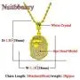 Nsitbbuery Hip Hop Plated 18K Gold Iced Out Ape Head Tag Pendant Chain Necklace Nsitbbuery Hip Hop Plated 18K Gold Iced Out Ape Head Tag Pendant Chain Necklace