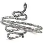 Culture Cross Snake Arm Cuff Adjustable Handmade Bracelet | Hmong Hill Tribe Contemporary Traditional Jewelry Piece | Unique Exotic Style Silver