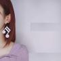Acrylic Musical Note Stud Earrings Fun Cartoon Asymmetrical Music Note Earrings Punk Note Musical Drop Dangle Earrings for Women Girls