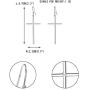 EVER FAITH 925 Sterling Silver Cross Earrings Long Dangle Hook Earring Simple Minimalist Jewelry for Women, Girls