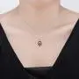 VIKI LYNN Tahitian Cultured Black Pearl Pendant Necklace 9-10mm Round Sterling Silver Jewelry for Women
