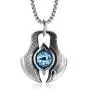 MPRAINBOW Mens Stainless Steel Greek Blue Dragon Evil Eye Axe Casting Dog Tag Pendant Amulet Necklace MPRAINBOW Mens Stainless Steel Greek Blue Dragon Evil Eye Axe Casting Dog Tag Pendant Amulet Necklace