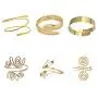 6Pcs/Set Coil Upper Arm Bracelet Arm Cuff Open Armlets Armband for Women Girl Jewelry Minimalist Bangle Adjustable Alloy Filigree Swirl