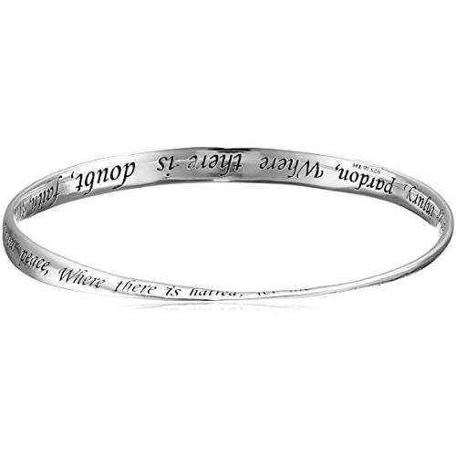 Amazon Collection Sterling Silver Engraved Twisted Bangle Bracelet