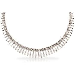 SilverLuxe Sterling Silver Graduated Design Bib Style Cleopatra Necklace