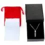 SKQIR Mens Stainless Steel Vertical Cuboid Xanax Pill ID Bar Pendant Necklace Jewelry