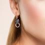 Santuzza Black Panther Spinel Rose Gold 14K Plating Earrings for Women 925 Sterling Silver Leopard Head Earring