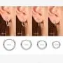 Small Silver Hoop Earring for Women/Men 925 Sterling Silver Hypoallergenic Dainty Thin Cartilage Earring Round Circle Earrings
