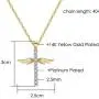 Jude Jewelers 18K Gold Plated Christian Cross Angel Wing Cubic Zircon Pendant Necklace Jude Jewelers 18K Gold Plated Christian Cross Angel Wing Cubic Zircon Pendant Necklace