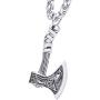 HAQUIL Viking Jewelry Norse Axe Talisman Pendant Chain Necklace for Men and Women