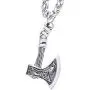HAQUIL Viking Jewelry Norse Axe Talisman Pendant Chain Necklace for Men and Women HAQUIL Viking Jewelry Norse Axe Talisman Pendant Chain Necklace for Men and Women