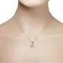 925 Sterling Silver Womens Evil Eye Hamsa Blue White CZ Pendant Necklace 925 Sterling Silver Womens Evil Eye Hamsa Blue White CZ Pendant Necklace