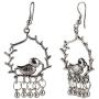 Efulgenz Boho Vintage Antique Ethnic Gypsy Tribal Indian Oxidized Silver Bird Dangle Jewelry Earrings Set