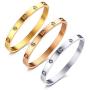 XYZONE Bangle Bracelet for Love with Stone Stainless Steel Hinged Love Jewelry with Crystal Bracelets Present Gift for Women Teen Girls