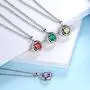 Besilver Christmas Birthstone Jewelry Gift Women Girl 925 Sterling Silver Birthstone Solitaire Necklace Earrings Set Elegant Birthday Jewelry Gift Besilver Christmas Birthstone Jewelry Gift Women Girl 925 Sterling Silver Birthstone Solitaire Necklace Earrings Set Elegant Birthday Jewelry Gift