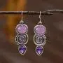 Junxin Vintage Drop Dangle Earrings for Women Girls, Small Teardrop Moonstone Earrings Dangling, Silver Dangle Hypoallergenic Earrings Mother’s Day Gift with Box