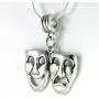 Thespian Necklace | Theater Jewelry or Drama Masks Jewelry for Women Men and Any Actor or Director A Great Gift as an Acting Necklace or Theater Necklace or Comedy and Tragedy Necklace for Actors