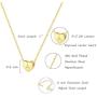 Ovian Heart Initial Necklace for Women 18K Gold Plated Stainless Steel Tiny Heart Pendant Engraved Letter Necklace Personalized Monogram Name Necklace for Girls
